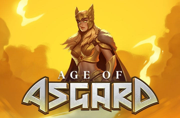 Age of Asgard slot logo to play for free.